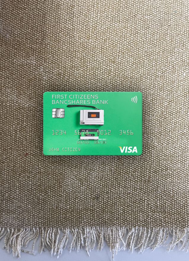 Professionelle Herunterladen USA Erste Citizens BancShares Bank Visa Karte Foto-Look Vorderseite Photoshop Vorlage