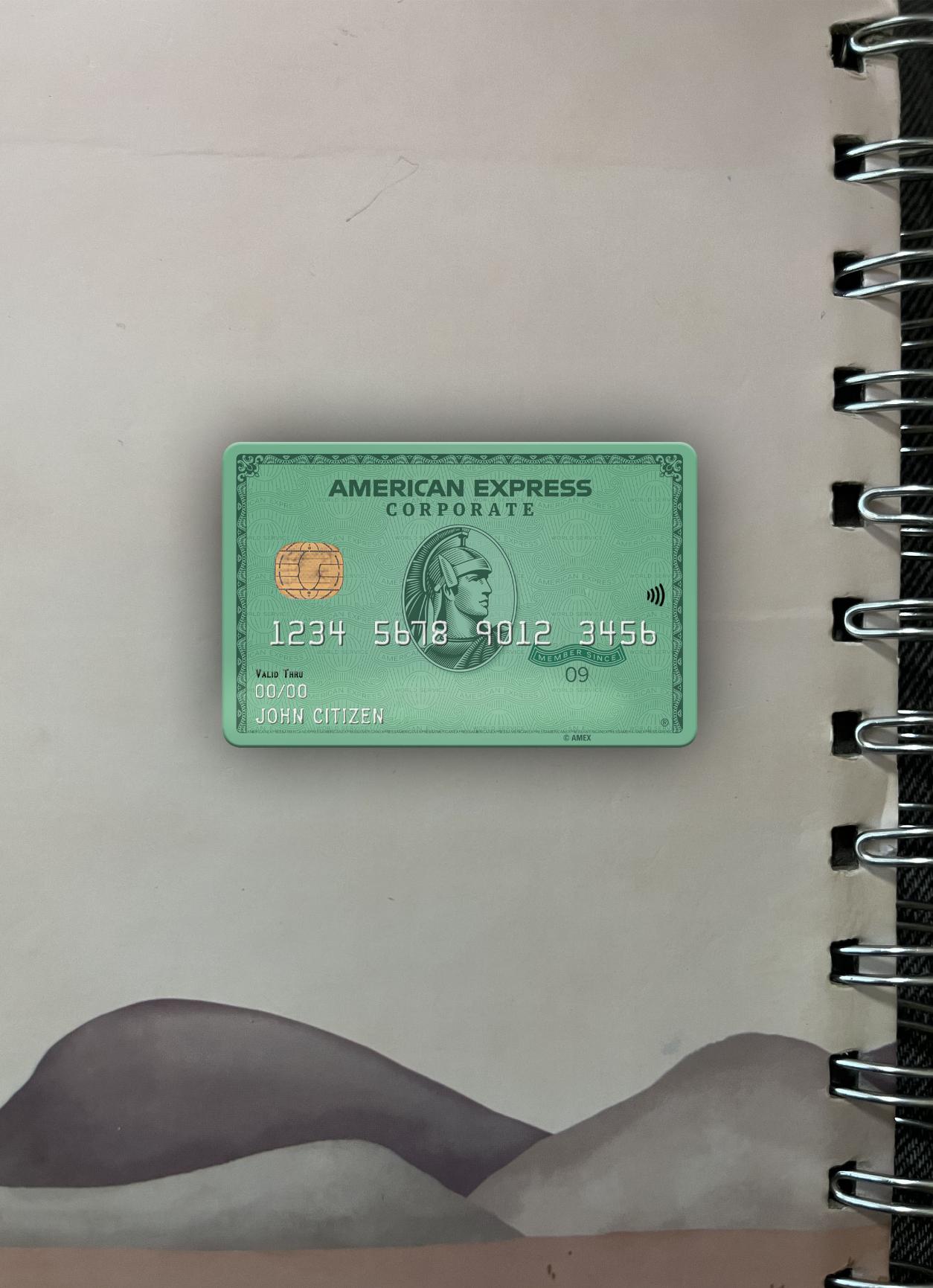 Hochwertige Herunterladen USA Heritage Bank AMEX Grün Karte Foto-Look Vorderseite Photoshop Vorlage