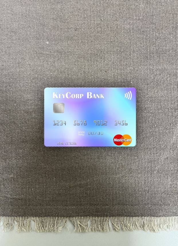 Hochwertige Herunterladen USA KeyCorp Bank Mastercard Foto-Look Vorderseite Photoshop Vorlage