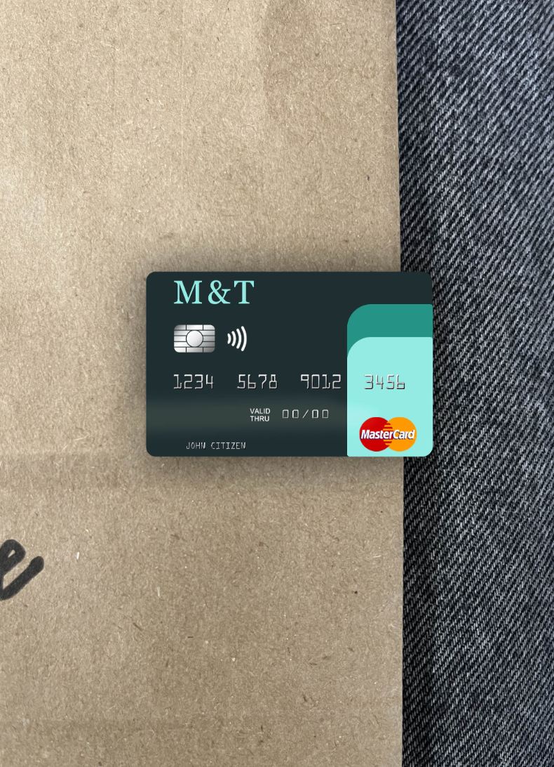 Professionelle Herunterladen USA M&T Bank Mastercard Foto-Look Vorderseite Photoshop Vorlage