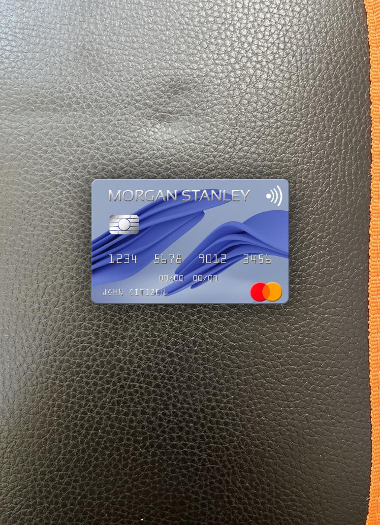 Realistische Herunterladen USA Morgan Stanley Bank Mastercard Foto-Look Vorderseite Photoshop Vorlage