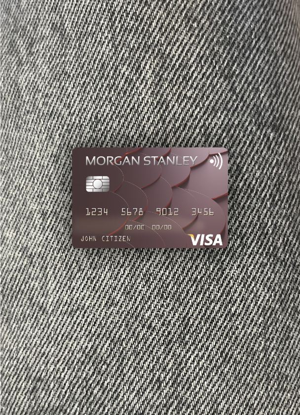 Realistische Herunterladen USA Morgan Stanley Bank Visa Karte Foto-Look Vorderseite Photoshop Vorlage