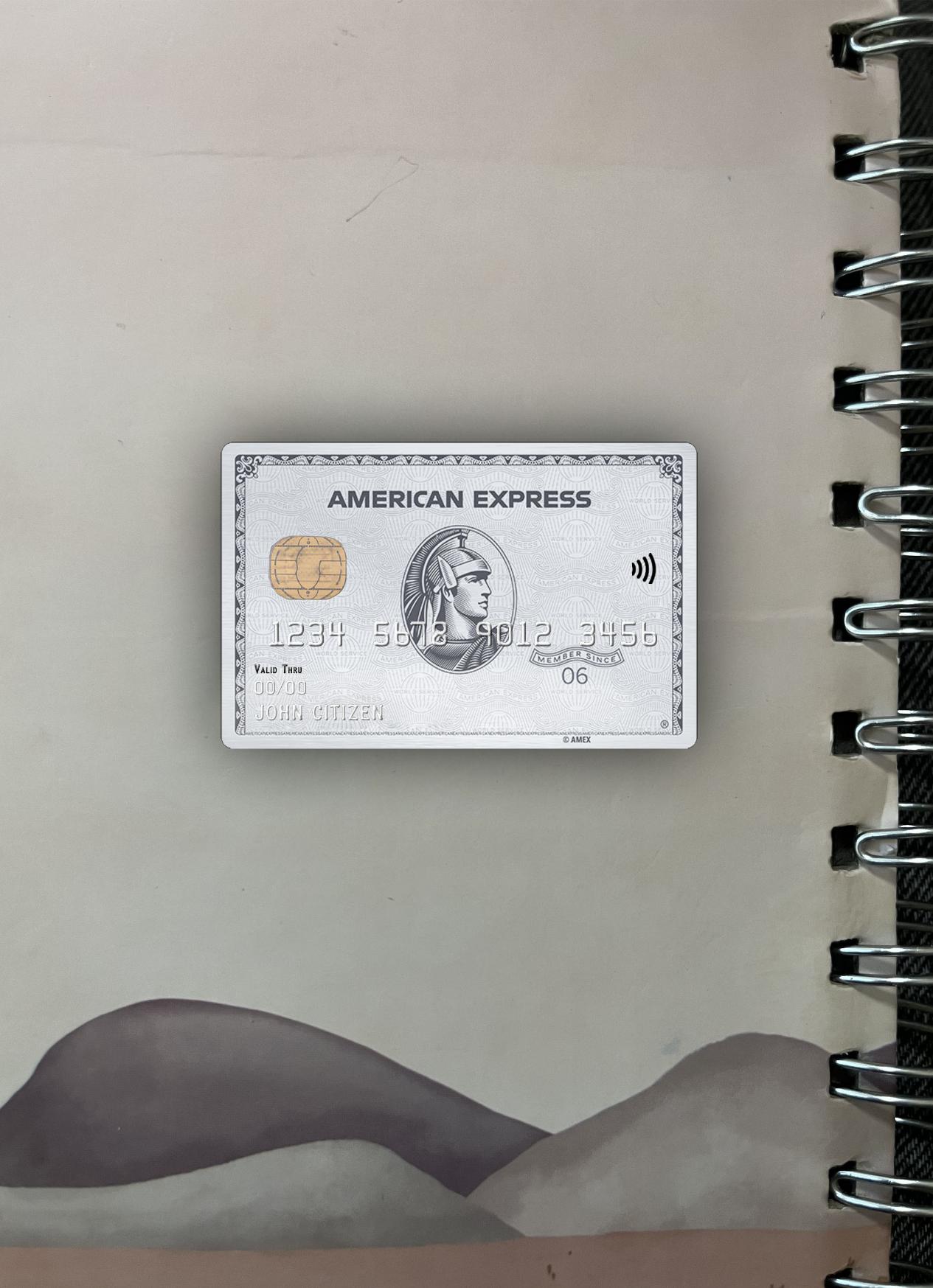 Realistische Herunterladen USA NAB Bank AMEX Platin Karte Foto-Look Vorderseite Photoshop Vorlage