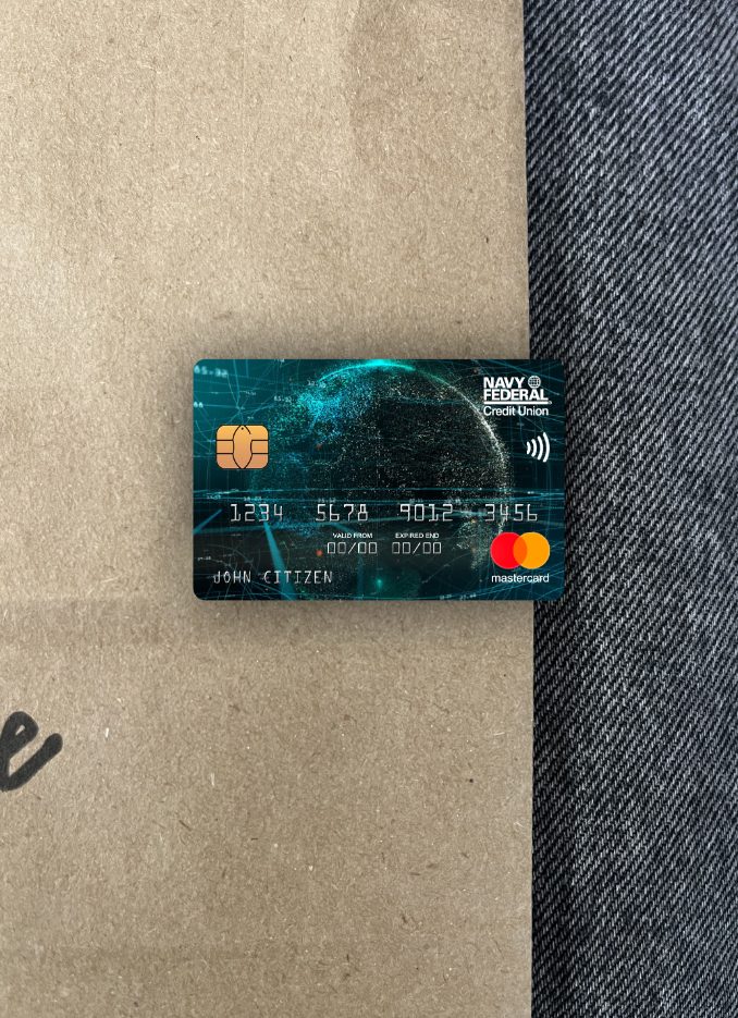 Hochwertige Herunterladen USA Navy Föderal Union Bank Mastercard Foto-Look Vorderseite Photoshop Vorlage