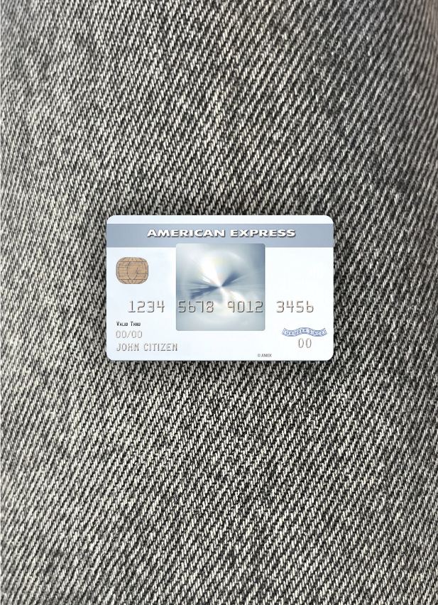 Premium Herunterladen USA Neu York CFSB Bank AMEX Everyday® Kredit Karte Foto-Look Vorderseite Photoshop Vorlage