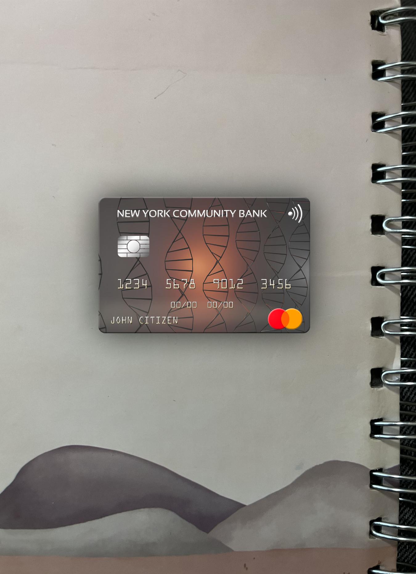 Professionelle Herunterladen USA Neu York Community Bank Mastercard Foto-Look Vorderseite Photoshop Vorlage