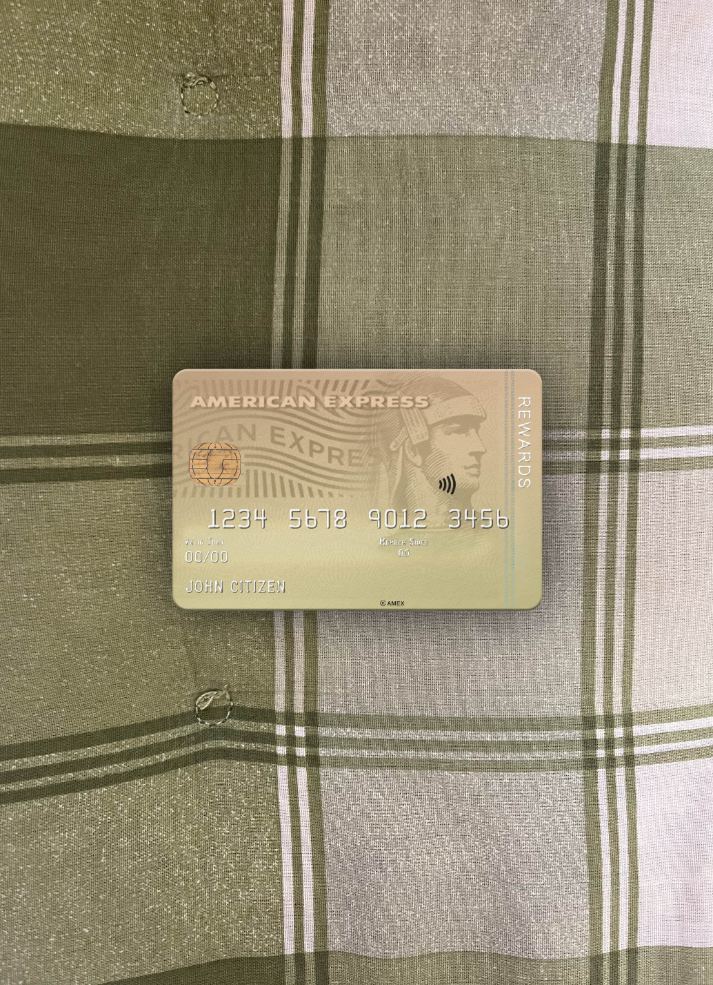 Realistische Herunterladen USA Ohio SUTTON Bank AMEX Membership Rewards Kredit Karte Foto-Look Vorderseite Photoshop Vorlage