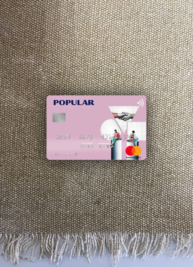 Professionelle Herunterladen USA Popular, Inc. Bank Mastercard Vorderseite Photoshop Vorlage