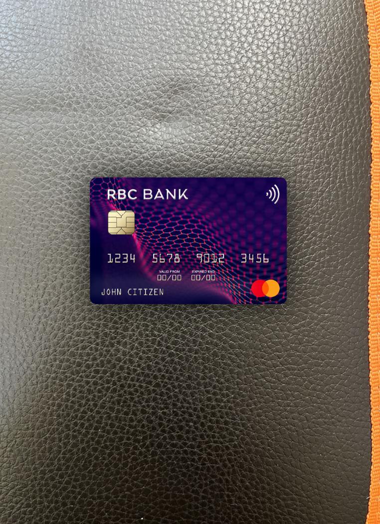 Hochwertige Herunterladen USA RBC Bank Mastercard Foto-Look Vorderseite Photoshop Vorlage