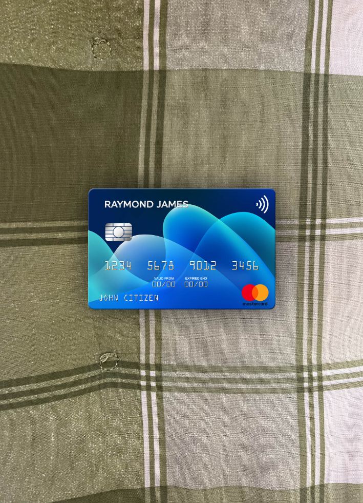 Premium Herunterladen USA Raymond James Financial Bank Mastercard Foto-Look Vorderseite Photoshop Vorlage
