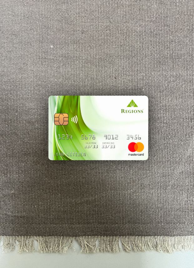 Hochwertige Herunterladen USA Regions Bank Mastercard Foto-Look Vorderseite Photoshop Vorlage