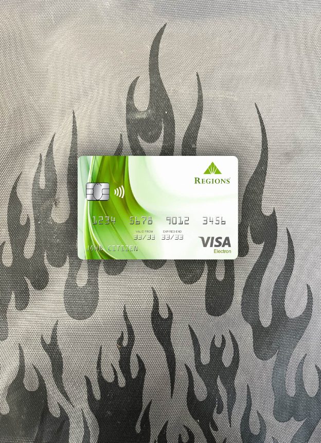 Hochwertige Herunterladen USA Regions Bank Visa Electron Karte Foto-Look Vorderseite Photoshop Vorlage