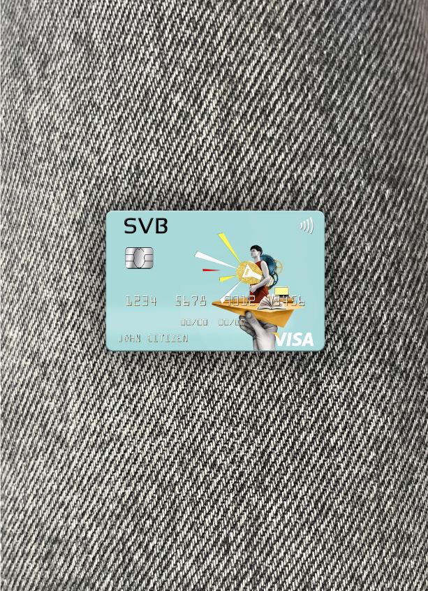 Hochwertige Herunterladen USA SVB Financial Group Visa Karte Foto-Look Vorderseite Photoshop Vorlage