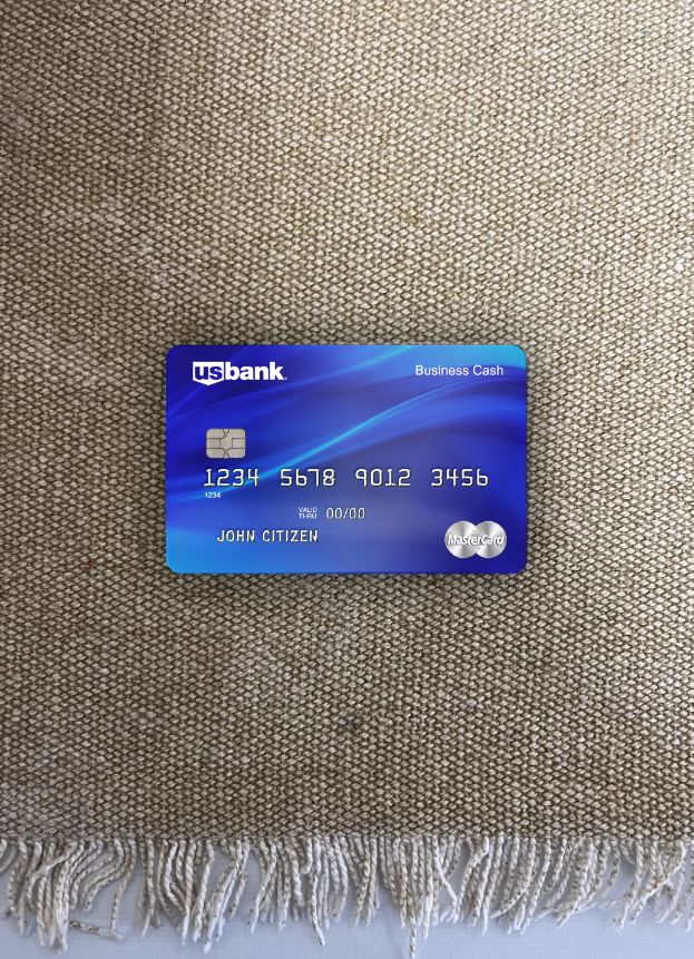 Professionelle Herunterladen USA U.S. Bank Mastercard Karte Vorlage Foto-Look Vorderseite Photoshop Vorlage
