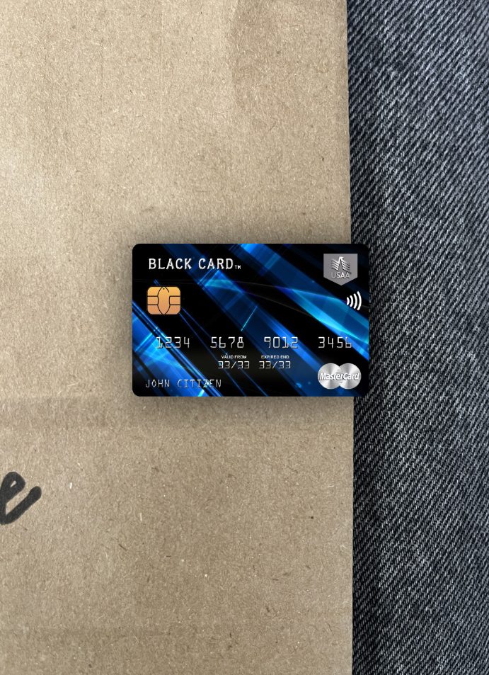Professionelle Herunterladen USA USAA Bank Mastercard Foto-Look Vorderseite Photoshop Vorlage