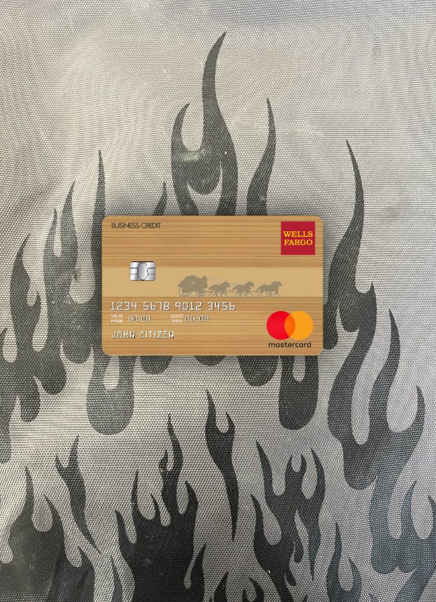 Hochwertige Herunterladen USA Wells Fargo Bank Mastercard Braun Foto-Look Vorderseite Photoshop Vorlage