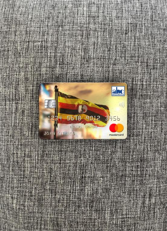 Hochwertige Herunterladen Uganda ABC Bank von Uganda Mastercard Foto-Look Vorderseite Photoshop Vorlage