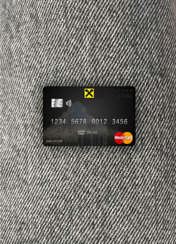 Premium Herunterladen Ukraine Raiffeisen Bank Mastercard Foto-Look Vorderseite Photoshop Vorlage