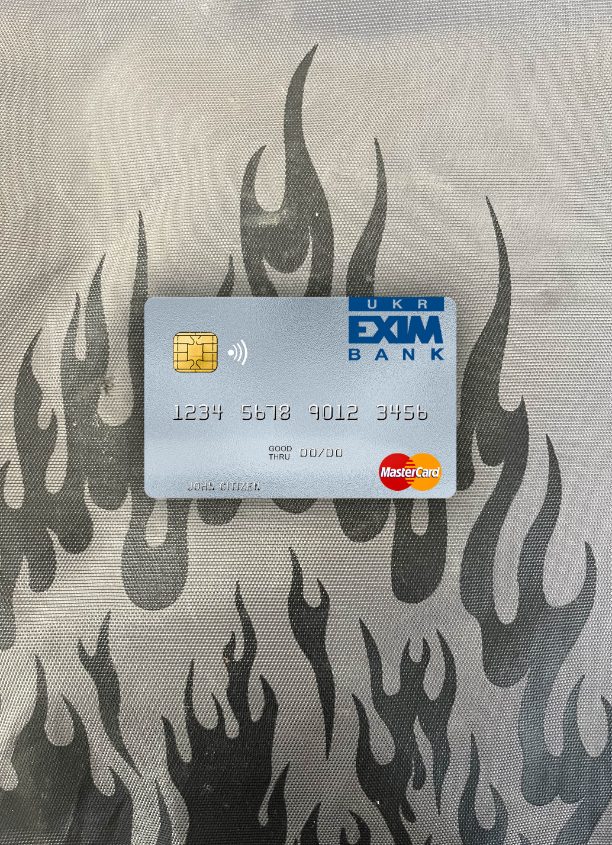 Premium Herunterladen Ukraine Ukreximbank Mastercard Foto-Look Vorderseite Photoshop Vorlage