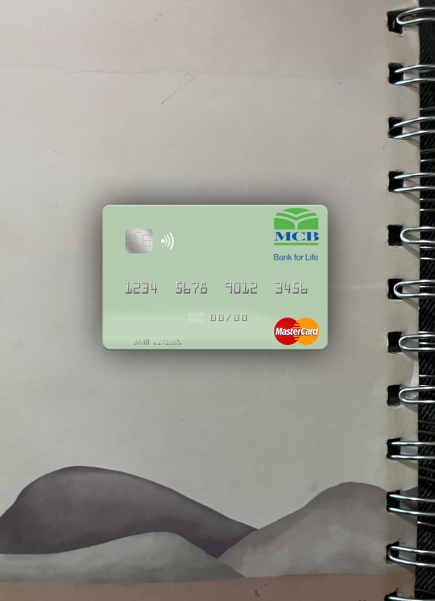 Premium Herunterladen Vereinigte Arabische Emirate MCB Bank Mastercard Foto-Look Vorderseite Photoshop Vorlage