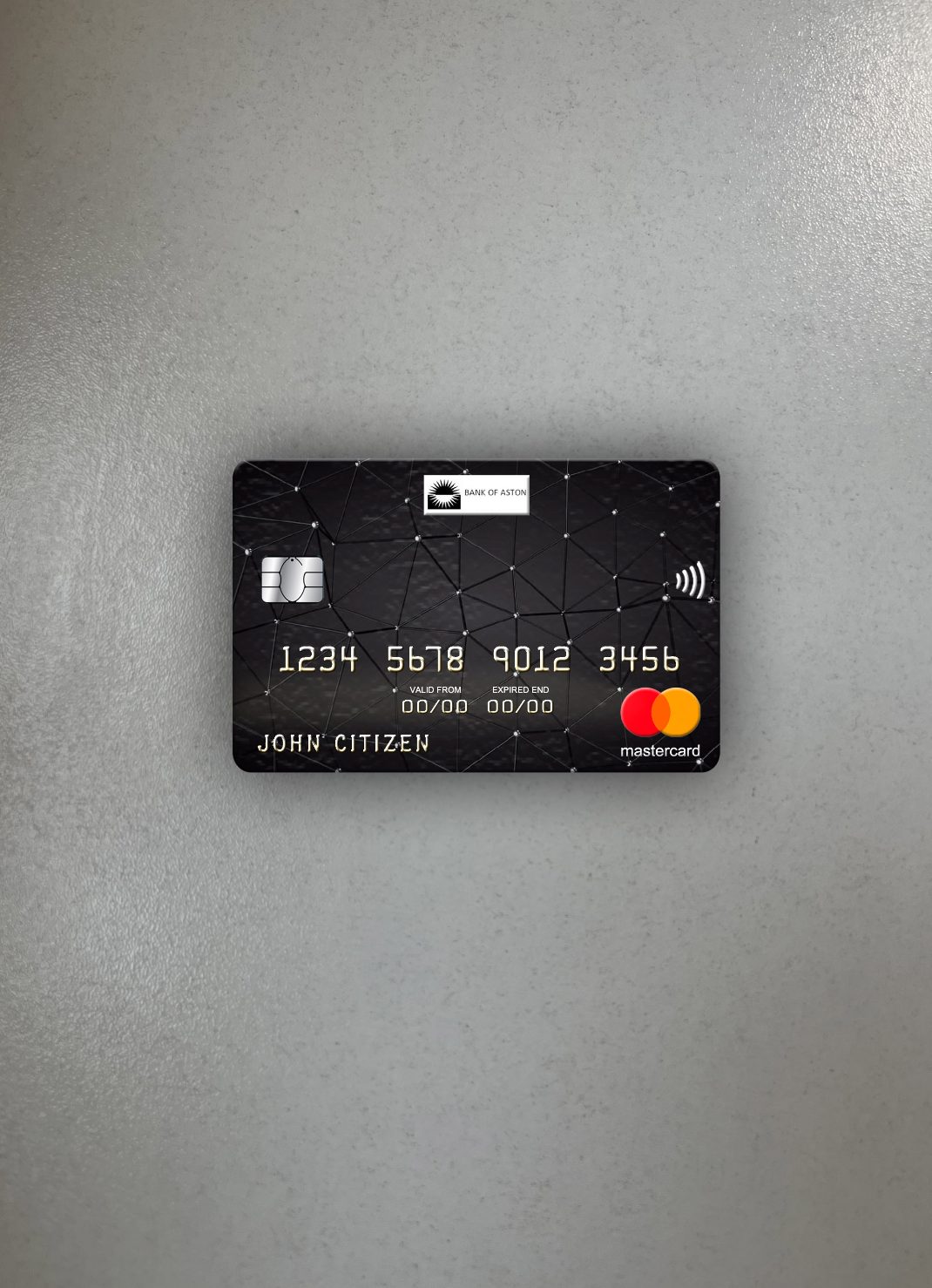 Editierbare Herunterladen Vereinigtes Königreich Bank von Aston Mastercard Foto-Look Vorderseite Photoshop Vorlage