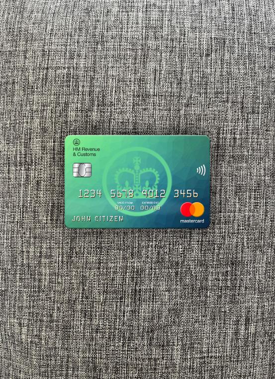 Premium Herunterladen Vereinigtes Königreich HM Revenue & Customs Bank Mastercard Foto-Look Vorderseite Photoshop Vorlage