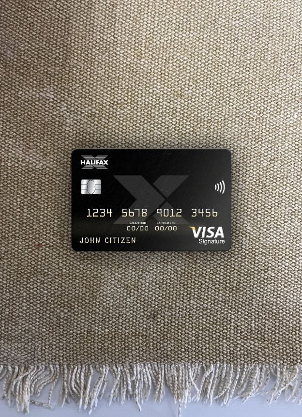 Hochwertige Herunterladen Vereinigtes Königreich Halifax Bank Visa Signature Karte Foto-Look Vorderseite Photoshop Vorlage