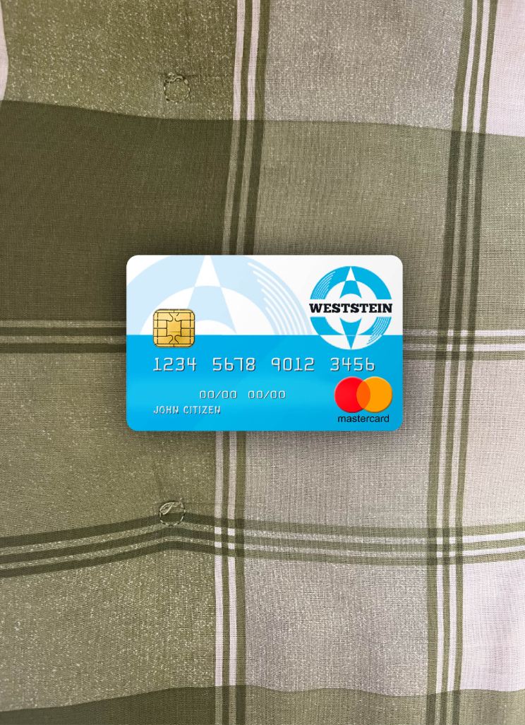 Hochwertige Herunterladen Vereinigtes Königreich Weststein Bank Mastercard Foto-Look Vorderseite Photoshop Vorlage