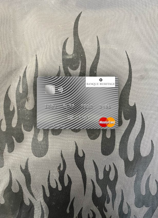 Professionelle Herunterladen Uruguay Banque Heritage Mastercard Foto-Look Vorderseite Photoshop Vorlage