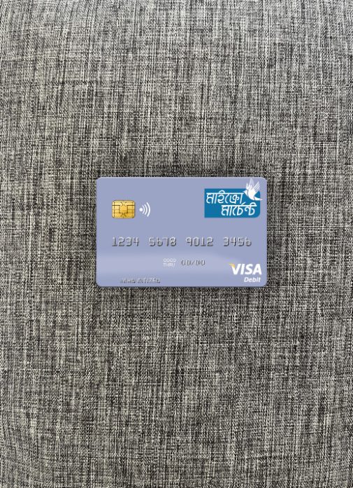 Realistische Herunterladen Vanuatu Asia Merchant Bank GmbH Visa Debit Karte Foto-Look Vorderseite Photoshop Vorlage