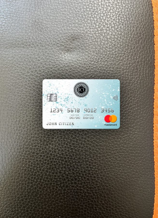 Professionelle Herunterladen Venezuela Banco Zentral de Venezuela Bank Mastercard Foto-Look Vorderseite Photoshop Vorlage