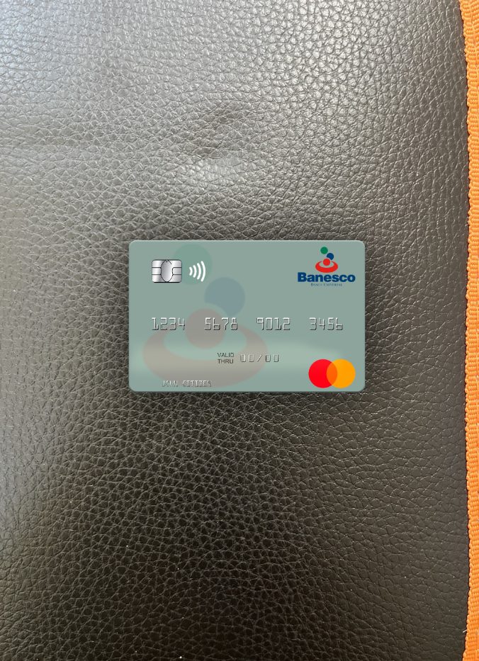 Premium Herunterladen Venezuela Banesco Banco Universal Mastercard Foto-Look Vorderseite Photoshop Vorlage