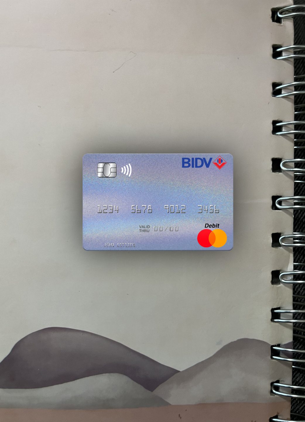 Hochwertige Herunterladen Vietnam BIDV Mastercard Foto-Look Vorderseite Photoshop Vorlage