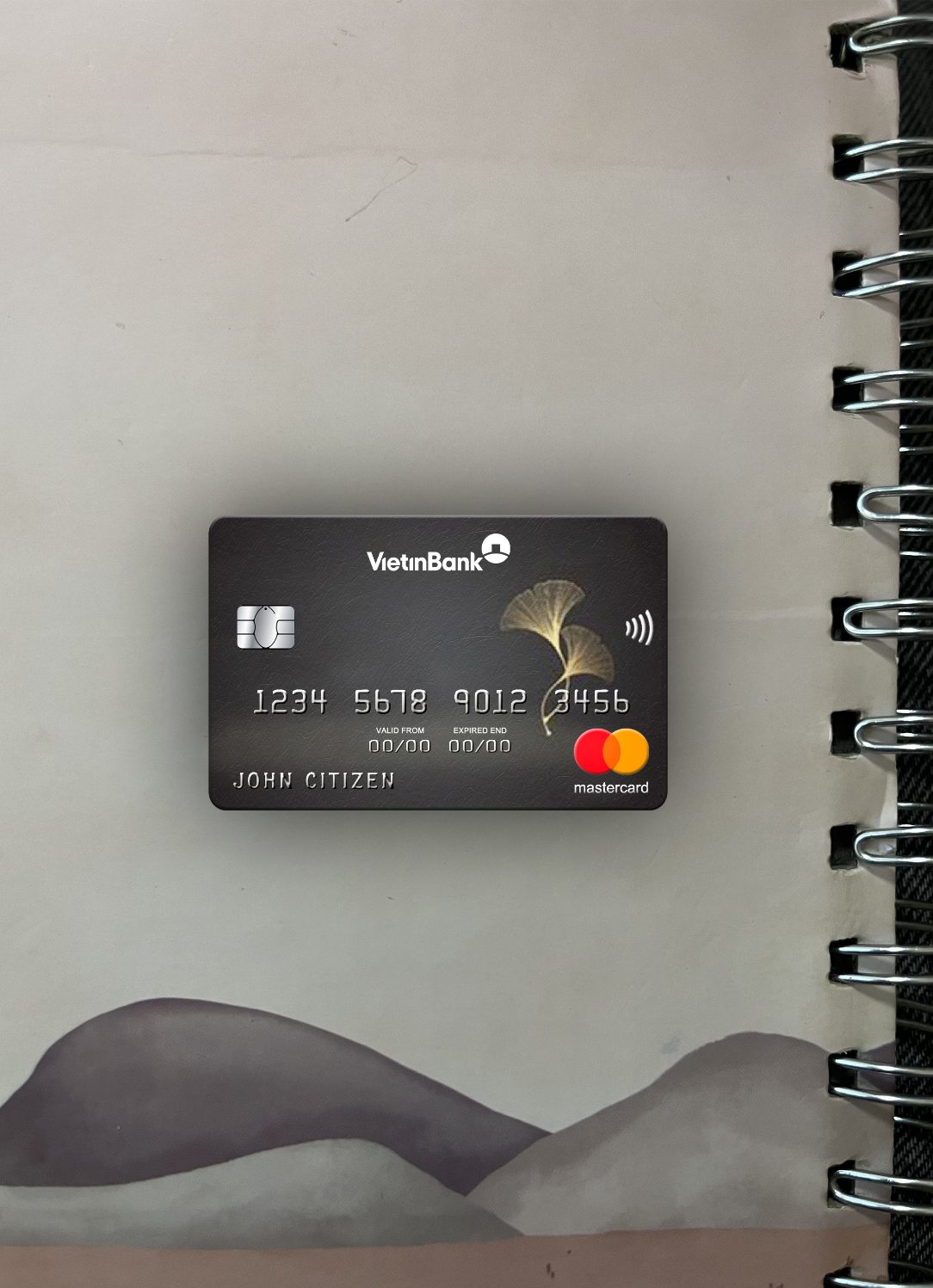Professionelle Herunterladen Vietnam Vietinbank Mastercard Foto-Look Vorderseite Photoshop Vorlage