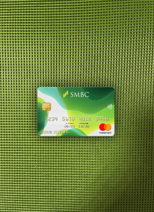 Japan Sumitomo Mitsui Banking Konzern (SMBC) Bank Mastercard Foto-Look Vorderseite muster