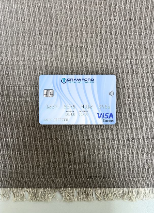 Niederlande (Holland) Crawford Technologies Bank Visa Electron Karte Foto-Look Vorderseite modell
