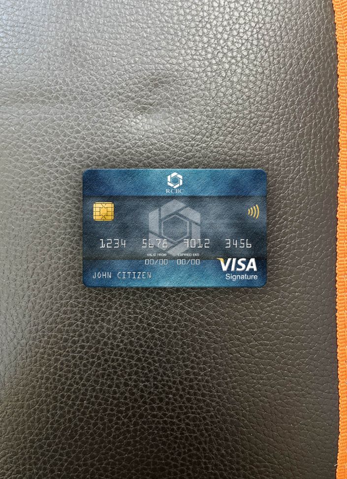 Philippinen Rizal Kommerziell Banking Konzern (RCBC) Visa Signature Karte Foto-Look Vorderseite design