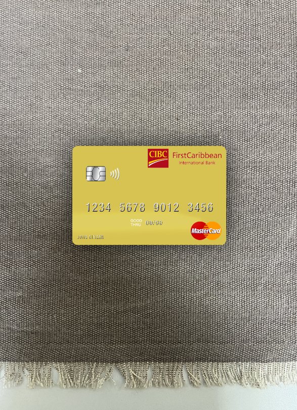 Saint Vincent und The Grenadines FirstCaribbean Internationale Bank Mastercard Foto-Look Vorderseite vorschau