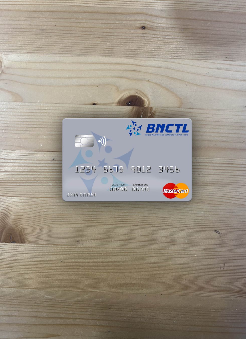Timor Leste Banco Nacional de Comércio de Timor Leste Mastercard Foto-Look Vorderseite modell