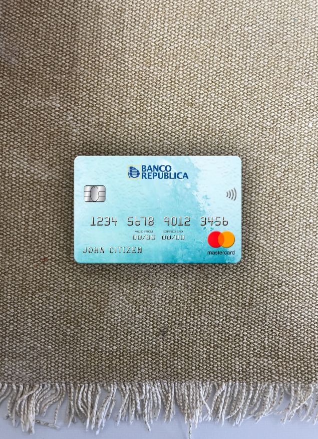 Uruguay Banco de La Republica Oriental Del Uruguay Bank Mastercard Foto-Look Vorderseite vorschau