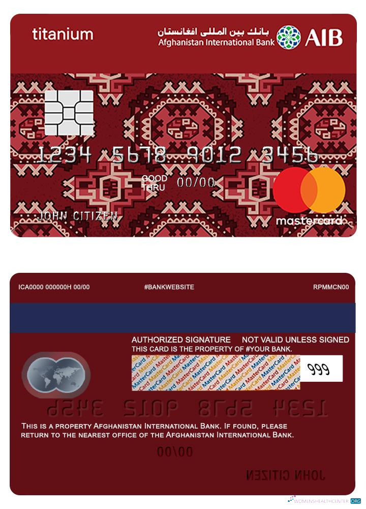 Professionelle Herunterladen Afghanistan AIB Bank Mastercard Classic Titanium Photoshop Vorlage