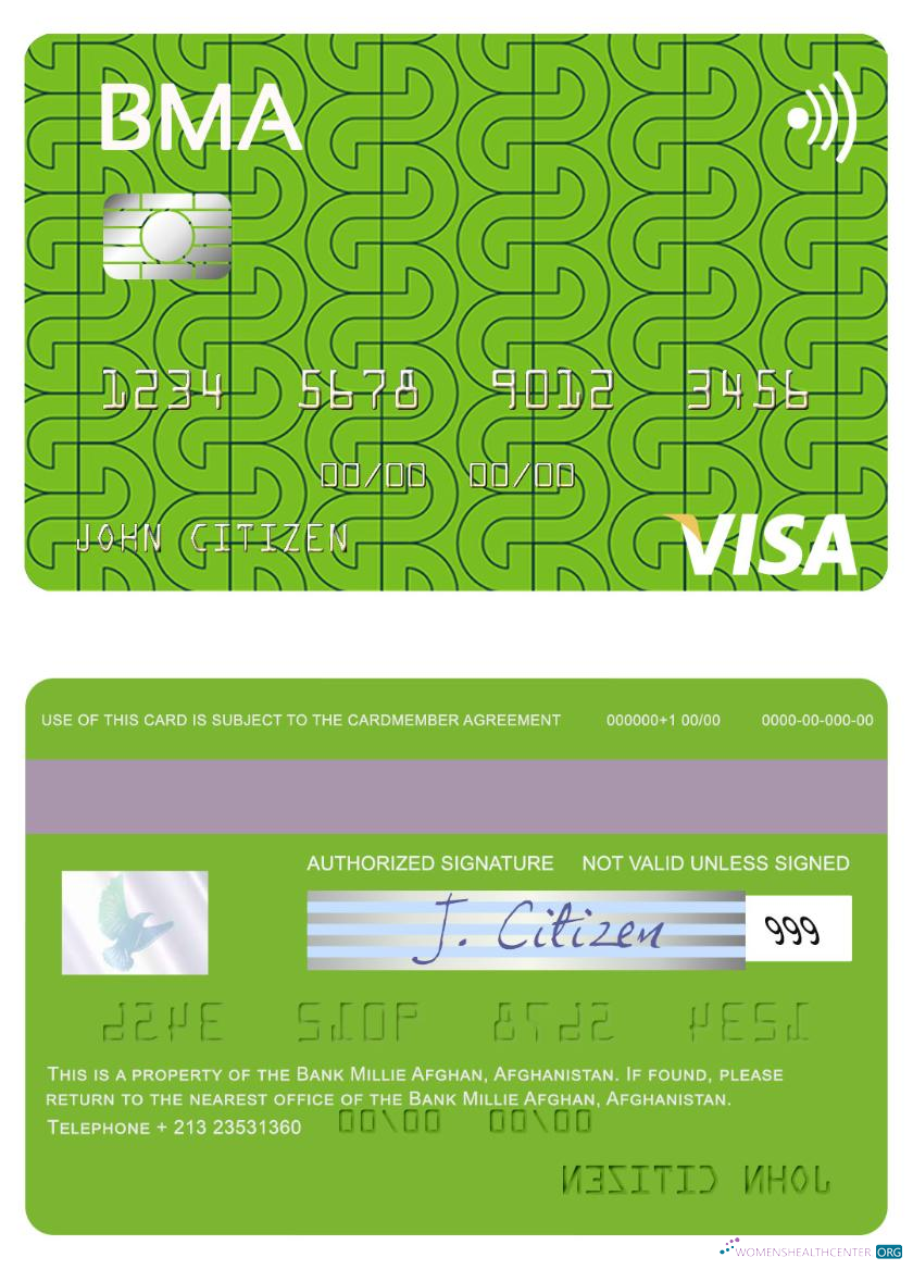 Premium Herunterladen Afghanistan Bank Millie Afghan Visa Karte Photoshop Vorlage