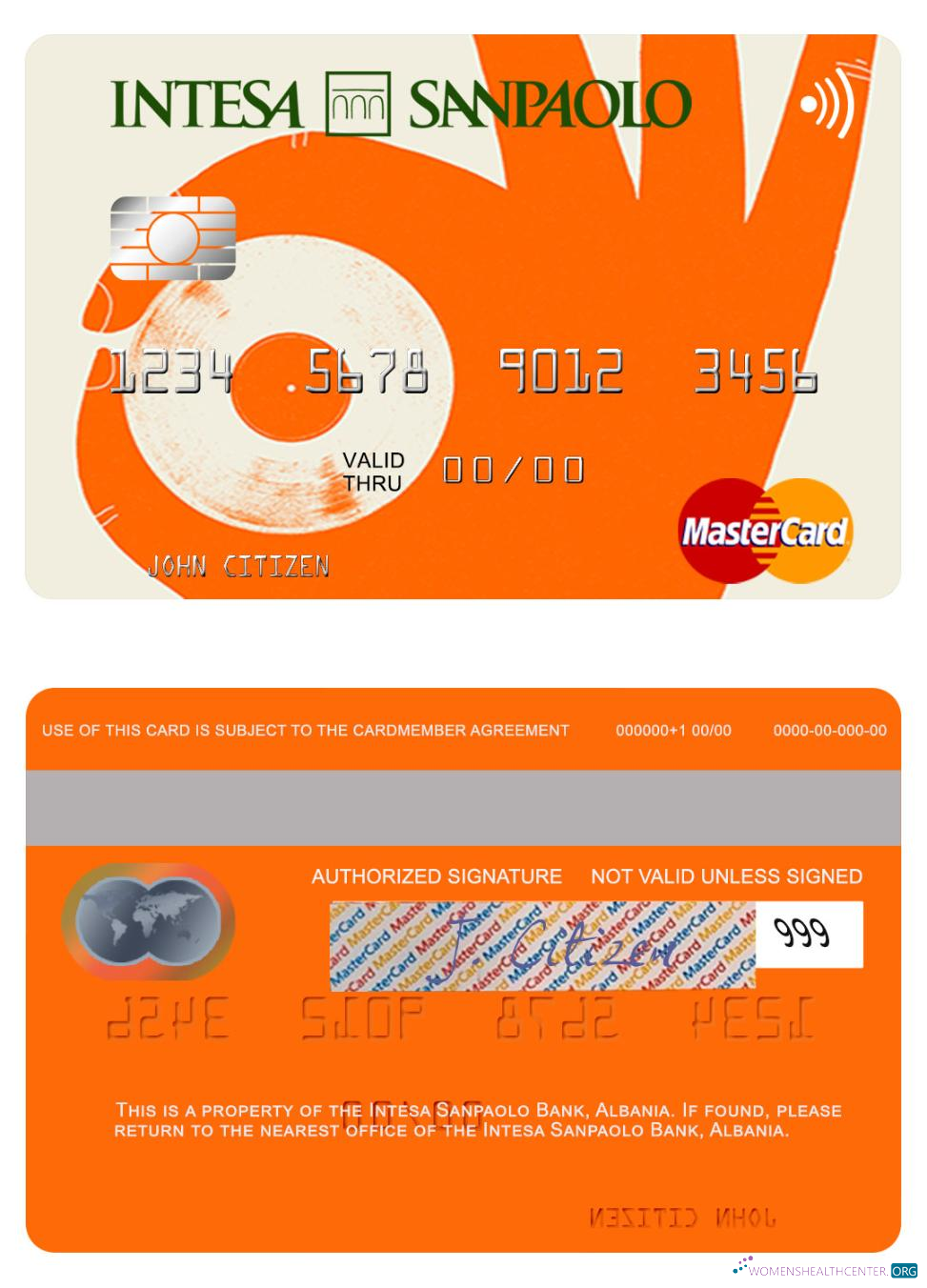 Professionelle Herunterladen Albanien Intesa Sanpaolo Bank Mastercard Photoshop Vorlage