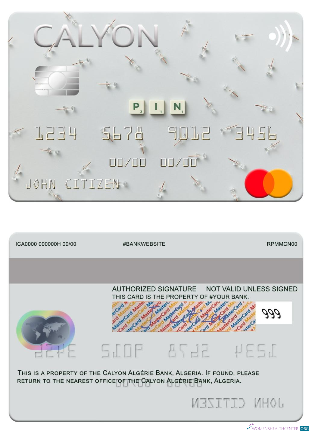Professionelle Herunterladen Algerien Calyon Algérie Bank Mastercard Photoshop Vorlage