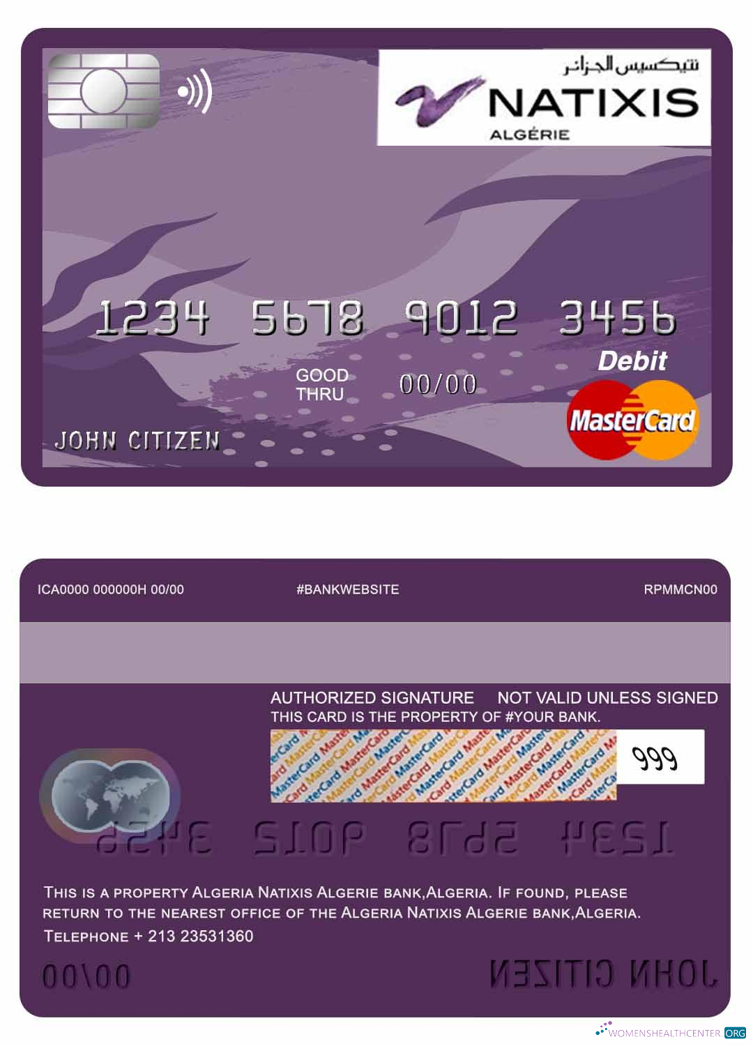 Premium Herunterladen Algerien Natixis Algérie Bank Master Debit Karte Photoshop Vorlage