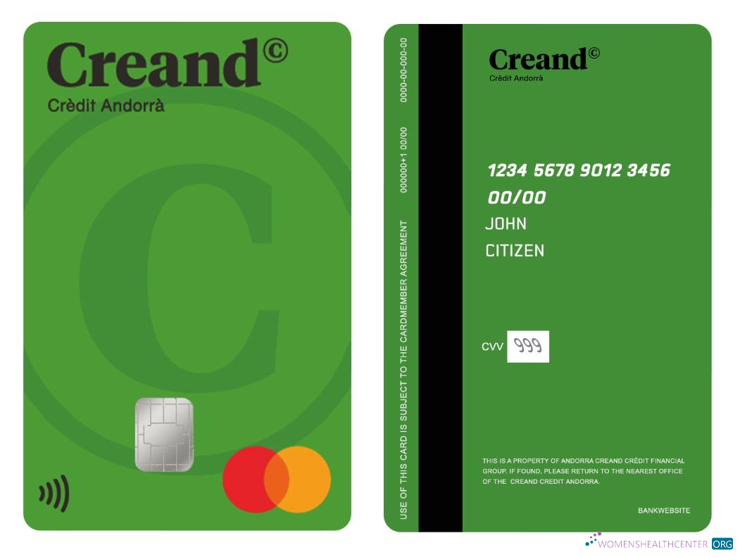 Editierbare Herunterladen Andorra Creand Crèdit Financial Group Vertical Mastercard Photoshop Vorlage