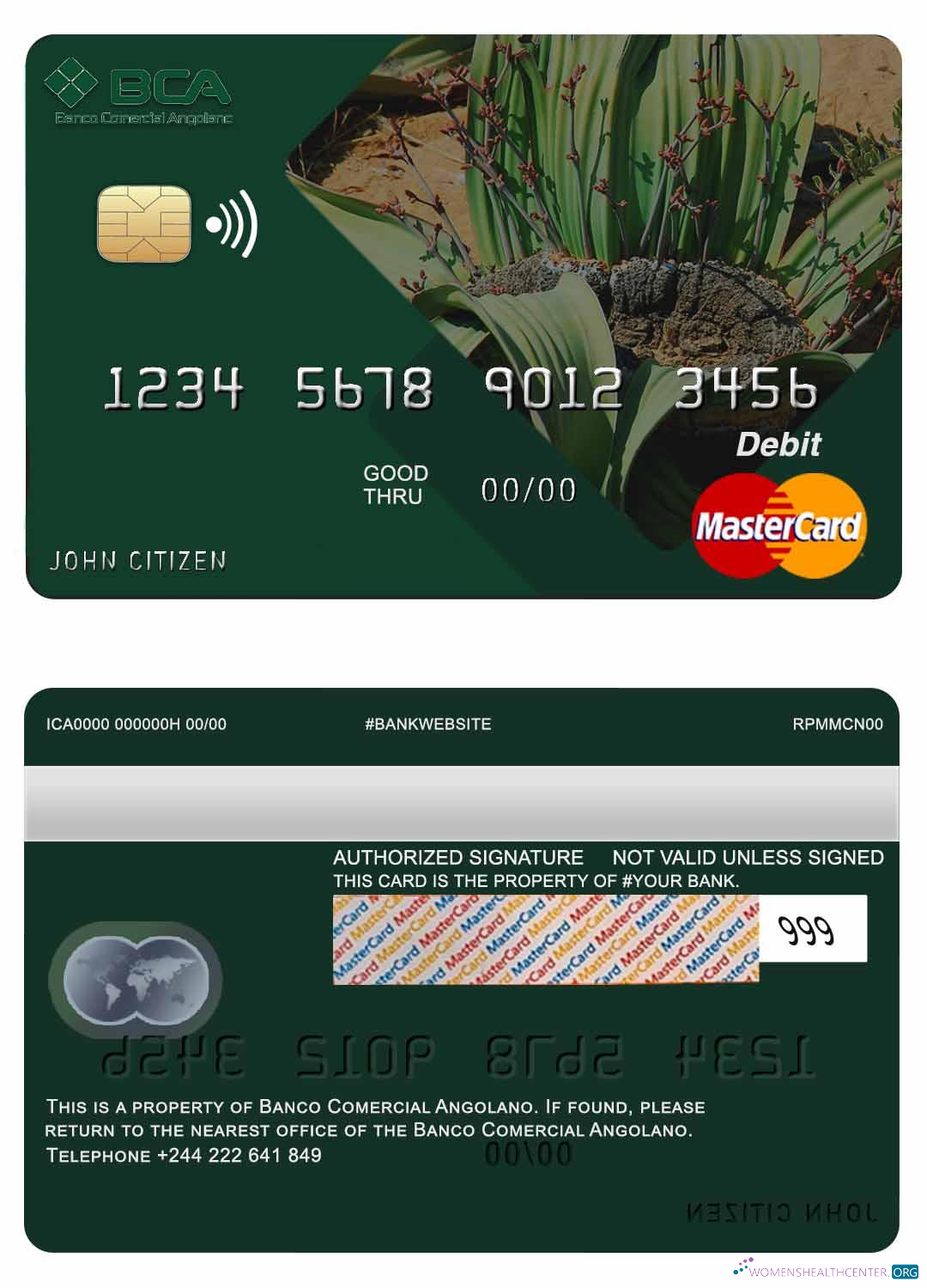 Professionelle Herunterladen Angola Comercial Bank Mastercard Photoshop Vorlage