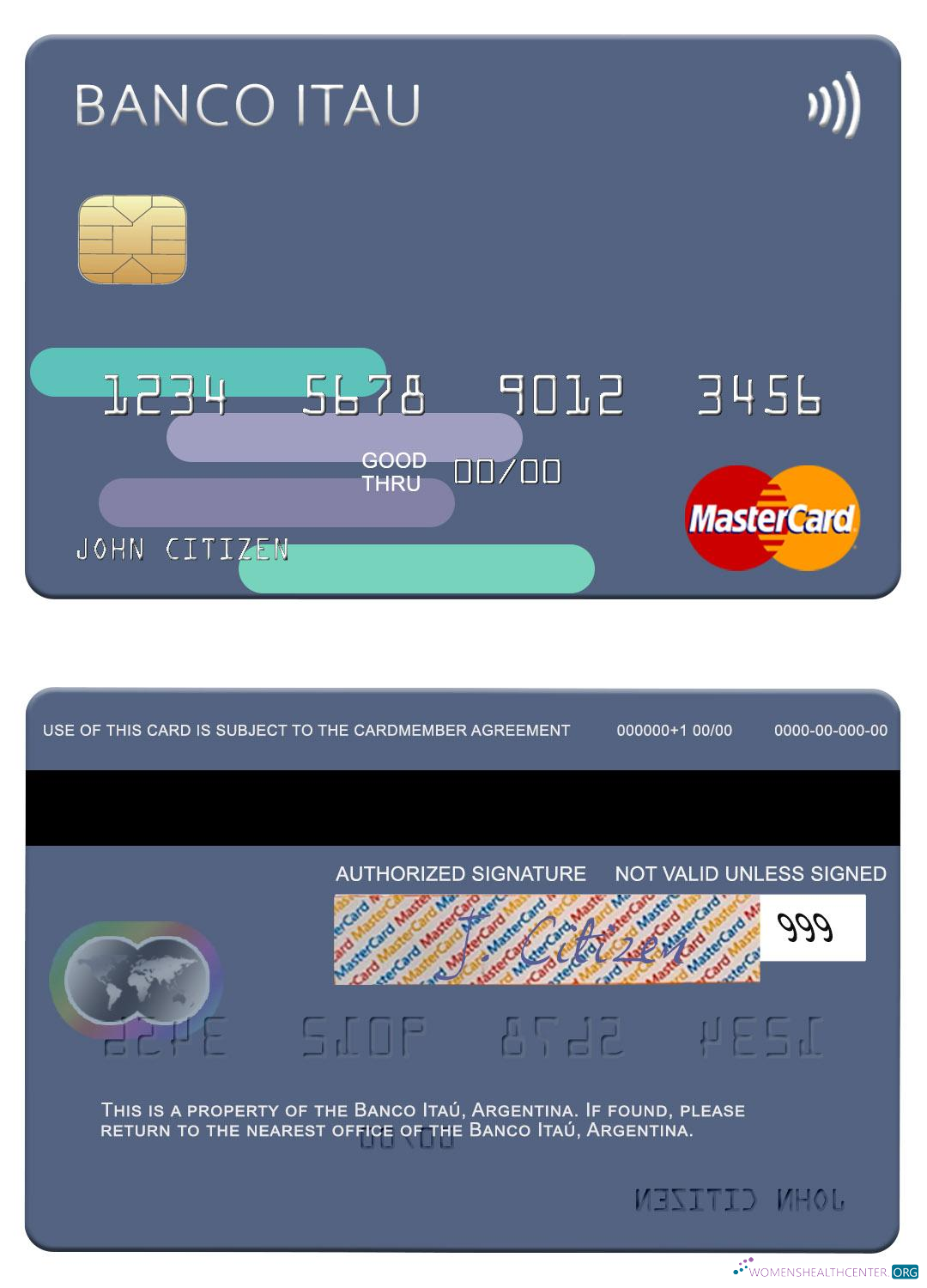 Premium Herunterladen Argentinien Banco Itaú Argentinien Mastercard Photoshop Vorlage