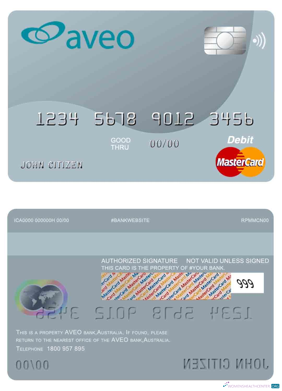 Professionelle Herunterladen Australien Aveo Bank Mastercard Photoshop Vorlage