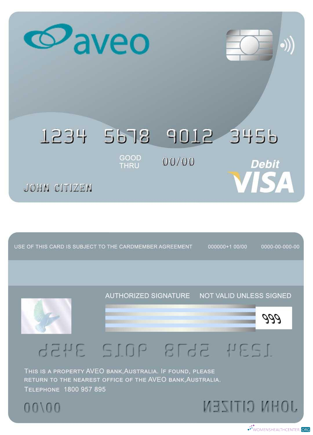 Premium Herunterladen Australien Aveo Bank Visa Karte Photoshop Vorlage